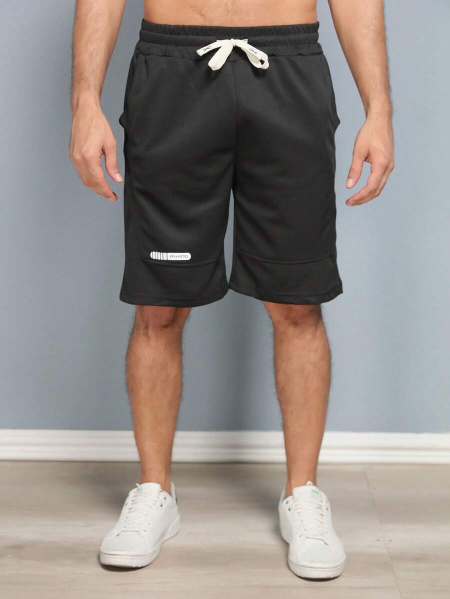 MEN'S SWEATSHIRT SWEATSHIRTS IMPORTED SPORTS Casual Sportswear - 黑色 - 查看 1