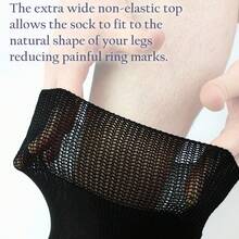 4 Pack Short Bamboo Diabetic Socks With Grips For Men And Women (Black) - 黑色的 - 查看 4