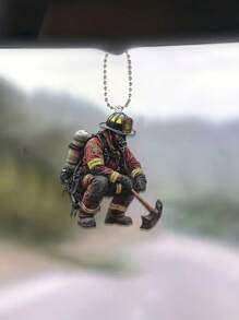 1 mặt dây chuyền Acrylic trang trí lính cứu hỏa 2D, trang trí xe hơi, phụ kiện móc khóa và túi xách làm quà tặng cho người thân và bạn bè - Nhiều màu - Xem 9