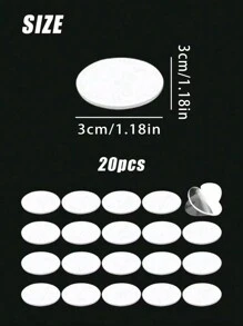 20pcs Pieces Of Transparent Circular Double-Sided Adhesive With High Viscosity And No Trace Film, Cut Acrylic Double-Sided Adhesive, Back Adhesive, Round Dot Adhesive Wholesale, Wedding Celebration