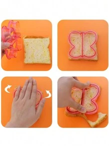 1pc  Sandwich Mold, Sandwich Cutter, Cute Color, Creative Shape Sandwich Shell Cutter, Suitable For DIY Lunch Box Cookies, Dinosaur, Dolphin, Butterfly Shapes, Etc - Multicolor - View 8