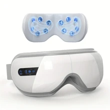 Eye Massager, Eye Massager With Heat, FSA/HSA Eligible Eye Mask Massager For Bluetooth Music, Face Massager For Eye Strain, Improve Sleep, Relaxation | Birthday Gifts For Women/Men, Bluetooth Music Heated Massager Ideal Relaxation Gift Mom, Reducing Dry Eye/Eye Fatigue, Birthday Gifts For Women/Men - 白色 - 查看 1