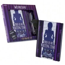 Wednesday Stationery Set A5 Notebook Black Ballpoint Pen , Back To School Gifts - Multicolor - View 1