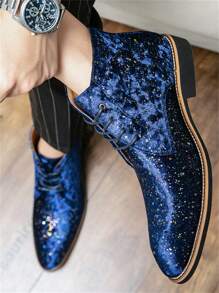 Fashion High-Top Casual Boots For Men, Suitable For Party, Wedding, Holiday - Blue - View 4