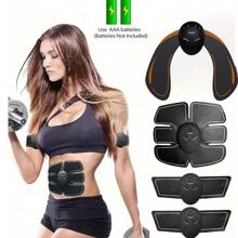 Battery Powered - Buttocks Muscle Stimulator Fitness Glute Abdominal Arm Leg Training Massager With Gel Pads EMS Abs Stimulator Buttocks Trainer Electric Stimulator Muscle Arm Body Massager Unisex - Black - View 2