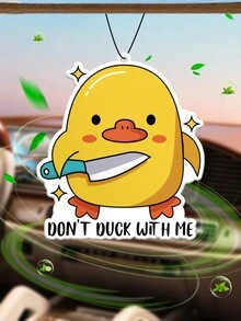 "Don't Duck With Me" Anatra Divertente & Pesce Bass da Pesca Frescante per Auto, Durata 60-90 Giorni, Senza Alcol, Resistente al Calore, Eliminatore di Odori, Aromaterapia da Appendere per Auto Casa Camera da Letto Bagno, Decorazione Auto Umoristica & da Pesca & Segnalibro - Profumo di rosa, iris e cedro - Visualizzare 7