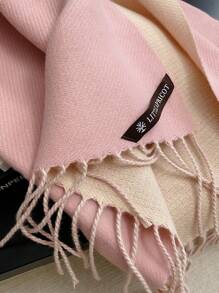1pc Women Premium Faux Cashmere Double-Sided Thick Warm Versatile Windproof Scarf Winter Fall