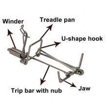 1/2/3/4/5 Outdoor Stainless Steel Mole And Gopher Coil Spring Kill Trap Catcher - Brown - View 6