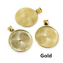 10 piezas base de ajuste para colgante de 25mm de tamaño interior apto para cabujones redondos de 25mm, bandeja de bisel para hacer joyas DIY