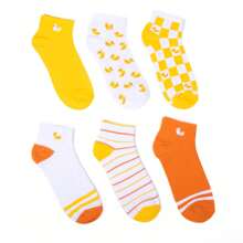 Nollia Low Cut Socks For Women, Colorful And Cute Ankle Socks, 6 Pack - 6只裝-黃鴨 - 查看 1