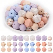 53 stuks levendige rozen siliconen kralencollectie is perfect voor het maken van sieraden, doe-het-zelf-knutselwerkjes, handgemaakte kralenaccessoires, sleutelhangers voor mobiele telefoons en tasbedels - kleurrijke, flexibele en duurzame knutselbenodigdheden voor creatieve projecten