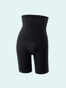 سروال نسائي مرتفع الخصر بتحكم مبطن للبطن وقابل للتعديل، سروال شكل لتنحيف الأرداف والفخذين بعد الولادة، مناسب للعديد من المناسبات - الأسود - مشاهدة 1