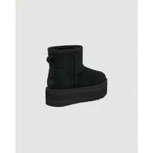 UGG Classic Mini Platform 1134991-BLK Women's Black Suede Comfort Ankle Boots - 黑色 - 查看 4