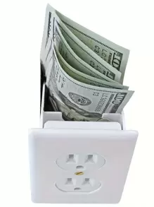 1 pieza Caja de seguridad divertida de plástico para enchufe de pared, compartimento oculto impermeable para guardar dinero y joyas, caja de seguridad del enchufe oculta, sin necesidad de energía, caja de almacenamiento de llaves de toma falsa, caja organizadora, segura, escondite secreto para dinero - Blanco - Ver 4