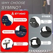 [SYMINO]Vintage PU Leather Ergonomic Gaming Chair