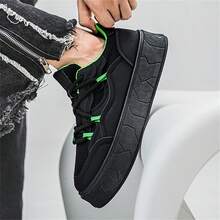 Men's New Breathable Casual Running Shoes Lightweight Mesh Sneakers, Spring Summer - Black - View 9