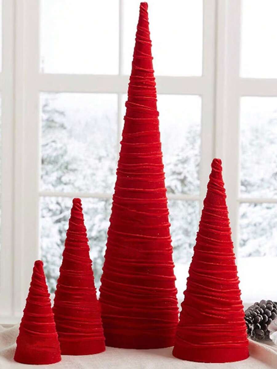 1pc Velvet Christmas Tree Ornament Handmade Small Pine Tree Small Christmas Tree For Table Decoration Christmas Party Ornament For Home Decor Party Festival Table Decoration Best Gifts Birthday Christmas Decorations Room Decor Winter Christmas Decorations Home Christmas Gifts Christmas Decor - Multicolor - View 1