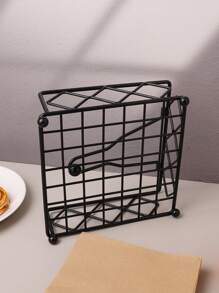 1 pieza Portanacas de metal con strass, organizador vertical de servilletas para cafetería y restaurante, suministros de cocina, accesorio decorativo, artículos para el hogar, mesa, decoración del hogar, organización y almacenamiento, decoración de habitación, accesorios de cocina, herramientas de cocina, organizador de cocina, viaje, festival, soporte para caja de pañuelos, portanacas, reunión familiar, decoración de mesa de cocina y comedor para el hogar, accesorios decorativos del hogar, caja decorativa, regalo de boda para mujer, artículo esencial para viajes de verano y festivales