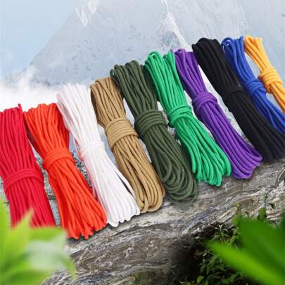 10/100m/Pc Fluorescent Color Camouflage 7-Strand Paracord, Suitable For Outdoor Multipurpose Emergency Survival Rope, Parachute Cord, Bracelet Woven, Camping, Laundry Line, Pet Leash, Durable DIY Rope
