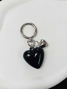 1 件/2 件女士简约创意大心形汽车钥匙扣吊坠、耳机支架、零钱包或包包配件、优雅女士钱包钥匙扣、通用钥匙扣、汽车钥匙扣、送给家人和朋友的生日和节日礼物