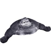 Monkey Anti Stress Toy, Slow Rising Stress Relief Sand Squishy Toy, Fun Gift - Black and White - View 5