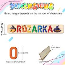 Halloween Puzzle,Wooden Puzzles For Toddlers 1-3,Montessori Toddler Toys,Baby Name Puzzle,Halloween Gifts,Wooden Alphabet Puzzle,Personalized Name Puzzle,Halloween Wooden Puzzles For Toddler,3D Alphabet Jigsaw Toy,Early Learning Toys For Baby Boy Or Baby Girl,Dustomized Wooden Puzzle Toy,Wooden Puzzle,Personalized Gifts,First 1st Brirthday Gifts,Birthday Gift,Anniversary Gift,Building BloDks Gift Set(With Stand) - With Stand - View 2