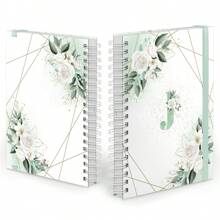 iscool Daily Planner Plus 2025 Floral Monogram Initial Letter J - Xem 2