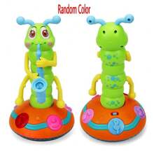Dancing Saxophone Caterpillar,Children's Electric Caterpillar Saxophone Toys For 0-3 Year Olds Kids Learning Toys Blue - 藍色 - 查看 8