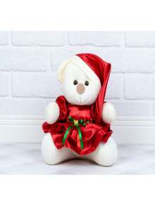 Trio Of Plush Christmas Bears In Petit Dress - Gifts And Decorations For Christmas Parties 15/18/22 - 稻草毛絨 - 查看 2