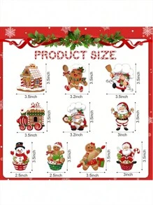 10/20/30 sztuk piernikowych ozdób świątecznych, drewniany kucharz Mikołaj piecze pierniki cukierki ciasto wystrój, wiszące ozdoby choinkowe ze sznurkiem, świąteczne przyjęcie wewnątrz na zewnątrz wystrój domu