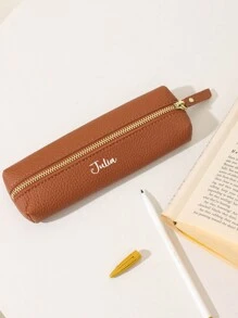 1pc Customized Minimalist Portable Pencil Case & Glasses Bag - Multicolor - View 11