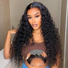 Glueless Wig Human Hair Deep Wave 5x5 6x4 Lace Closure Wig Human Hair Ready To Wear Curly Water Wave Lace Wig Pre Plucked