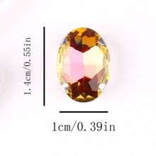 Oval Elliptical Shape Glass Non-AB Normal Colors Fancy Ellipse Shiny Handmade Sliver Gold Metal Claw Base, Sewing Crystal Hand Sewn Rhinestone Decoration Beads Flat Back With Holes Gems DIY Accessories Sew On Stones Strass For Decorating Clothes, Dress, Bags, Shoes, Brooches, Earrings, Handicrafts.