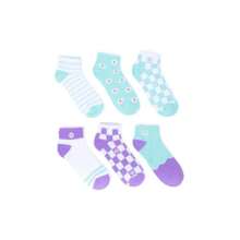 Nollia Low Cut Socks For Women, Colorful And Cute Ankle Socks, 6 Pack - 6包-綠松石花 - 查看 1