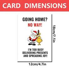 1 张，有趣的圣诞贺卡，适合男士和女士的幽默圣诞礼物，适合同事和姐妹的创意独特祝福卡，适合朋友和朋友的幽默圣诞快乐节日贺卡 - 均碼 - 查看 2