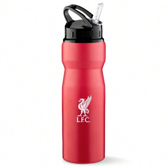 Liverpool F.C. Water Bottle With Straw Metal Football Fans Sports Work School Gym Liverpool Gift