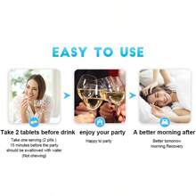 PartyZyme, Pre Drinking Pills, Better Morning After Drinking, Prevent Discomfort After Drink, Enzyme Booster Made In USA, NADH, DHM, L-Theanine, Vitamin C, 10 Tablets - Khác - Xem 7