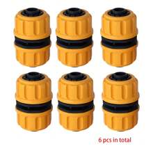 3~6pcs 4-Point Water Gun Hose Extension Joint: Adjustable Control Valve Switch, Sprinkler Nozzle For Car Washing & Garden Watering