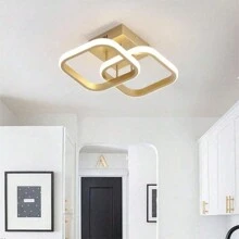 24 厘米/9.4 英寸直径 220V 小方形 LED 吸顶灯，金色/黑色/白色现代 LED 吸顶灯适用于走廊、卧室、厨房、客厅、书房，3000K 暖光/6500K 冷白光 - 吸頂燈1 - 查看 23