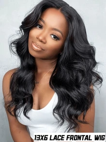 40 Inch 250% Density 13x6 Ready To Wear Glueless Body Wave HD Transparent Lace Front Wigs Brazilian Virgin Human Hair Lace Frontal Wigs Pre-Plucked With Baby Hair Human Hair Wigs For Women Natural Color - Natural Black - 查看 2