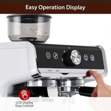 Espresso Machines With Milk Frother Steam Wand,Espresso Maker With Grinder,Barista Latte Machine With Removable Water Tank For Cappuccinos Or Macchiatos,Gift For Women Men