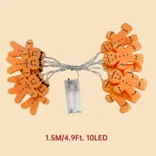 1pc 10/20 LED Ginger Bread Christmas LED String Lights Battery Powered Cute Men Women Ginger Bread Fairy Lamp For Home Bedroom Wall Door Xmas Tree Table Indoor Outdoor Holiday Party Christmas Decor,Room Decor Christmas Decor Christmas Light Bedroom Decor Home Decor Party Decor Holiday Festivalchristmas Gift Thanksgiving Christmas Tree Decor Ornaments - Warm White - View 13