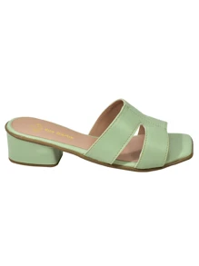Women's Sandals Block Heel Elegant Casual Clogs New Summer Release - màu xanh lá - Xem 2