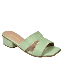 Women's Sandals Block Heel Elegant Casual Clogs New Summer Release - màu xanh lá - Xem 3