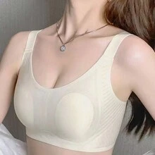 3pcs Rabbit Ears No Trace Underwear Big And Small Chest Soft Support No Steel Ring Prevent Sagging Back Bra - Black - View 6