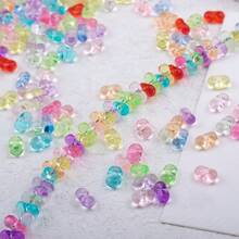 10g Khoảng 200 Hạt Cườm, Hạt Cườm Hình Đậu Phộng Hạng A 6x4mm, Hạt Acrylic Hình Xương Cho Vòng Tay, Dây Chuyền, Hoa Tai, Làm Trang Sức - Hạt hình đậu phộng trong suốt - Xem 2