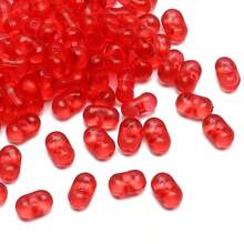 10g Khoảng 200 Hạt Cườm, Hạt Cườm Hình Đậu Phộng Hạng A 6x4mm, Hạt Acrylic Hình Xương Cho Vòng Tay, Dây Chuyền, Hoa Tai, Làm Trang Sức - Hạt hình đậu phộng trong suốt - Xem 5
