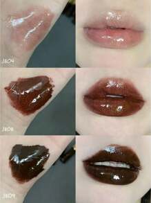 GIRLCULT Gloss Labial Irreal J809 Esquisito, Brilho Intenso de Longa Duração, Batom Líquido Brilhante, Cor Altamente Pigmentada e Brilho Instantâneo, Metalizado Glitter Vermelho Escuro Cintilante para Festas, Fórmula Leve, Hidratante, Gloss Labial Hidratante, 3,5ml (0,12 fl. oz.), PRESENTE