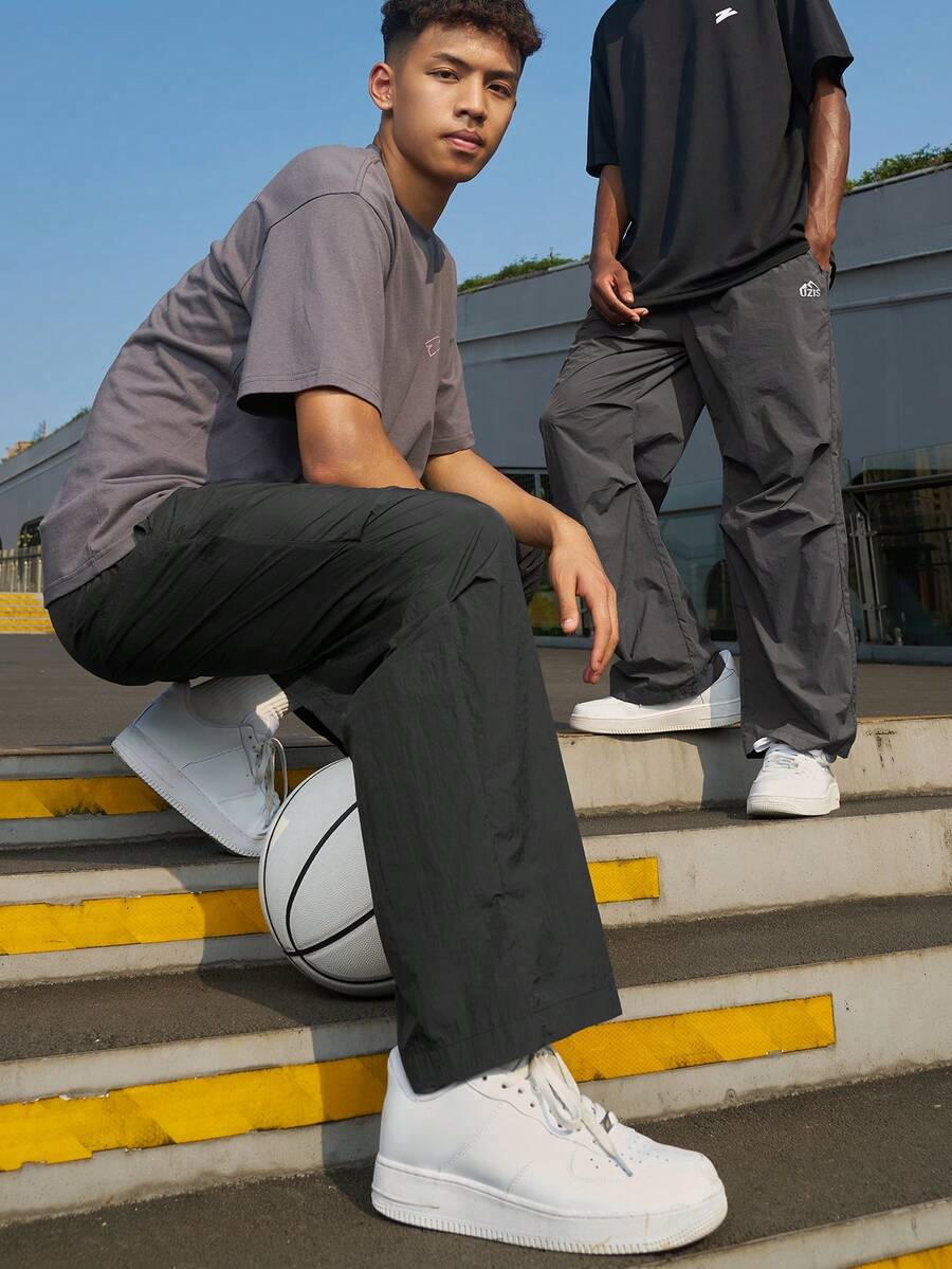 UZISER Men's Basketball Pants Lightweight Sweatpants Loose Fit Open