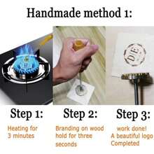 Branding Iron For Wood - Custom Metal Branding Iron Leather Stamps Wedding Stamps Personalized Branding Iron For Meat Wood Back To School,Back To School,School Supplies - 1inch - View 2